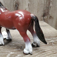 Hollow Plastic Toy Horse *gc, older, scuffs, rubs, scratches, chipped ear
