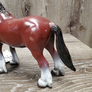 Hollow Plastic Toy Horse *gc, older, scuffs, rubs, scratches, chipped ear