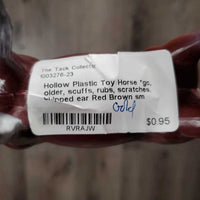 Hollow Plastic Toy Horse *gc, older, scuffs, rubs, scratches, chipped ear
