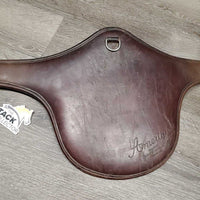 Large Padded Belly Girth, x1 els, D Ring *gc, older, clean, v.scraped, deep/hard creases & folds

