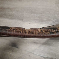 Large Padded Belly Girth, x1 els, D Ring *gc, older, clean, v.scraped, deep/hard creases & folds