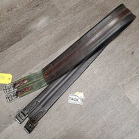 Stiff Thin Padded Girth, x1 els *gc, clean, mnr hair, thread rubs, discolored, dirty elastic
