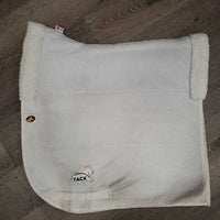 Non-Slip Dressage Saddle Pad *gc, clumpy fleece, mnr hair, dingy, pills, dirt, stains
