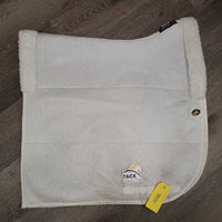 Non-Slip Dressage Saddle Pad *gc, clumpy fleece, mnr hair, dingy, pills, dirt, stains
