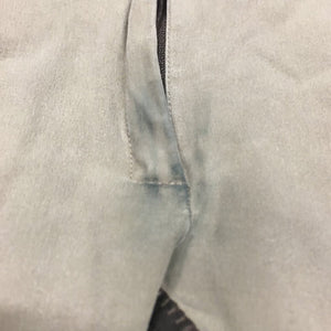 High Waist Full Seat Breeches *gc, puckers, stained, seam puckers, hairy velcro