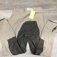 High Waist Full Seat Breeches *gc, puckers, stained, seam puckers, hairy velcro
