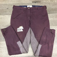 Full Seat Hvy Cotton Breeches *gc, dirt, hair, puckers, older, faded, stains?
