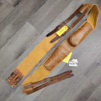 Cotton Web Lungeing Surcingle, Girth *fair, missing D Ring, torn edges, slices, stains, rough, older

