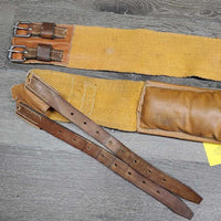 Cotton Web Lungeing Surcingle, Girth *fair, missing D Ring, torn edges, slices, stains, rough, older