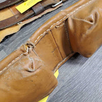 Cotton Web Lungeing Surcingle, Girth *fair, missing D Ring, torn edges, slices, stains, rough, older
