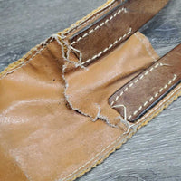 Cotton Web Lungeing Surcingle, Girth *fair, missing D Ring, torn edges, slices, stains, rough, older
