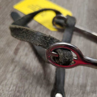 JUNIORS Pr Roller Ball Spurs, Leather & Braided Nylon Spur Straps *gc, mismatched, clean & mnr dirt
