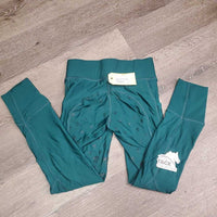 Sticky Full Seat Riding Tight Breeches, Pull On, Thigh Pockets *gc/fair, seams: rubs, undone stitching

