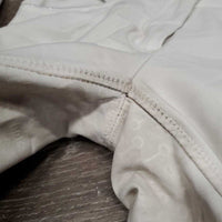 Full Sticky Seat Breeches *gc/fair, dingy, pulled seat seams, stained seat & legs, rubs, pills, seam puckers, undone stitching, peeled stickies