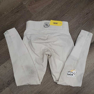 Full Sticky Seat Breeches *gc/fair, dingy, pulled seat seams, stained seat & legs, rubs, pills, seam puckers, undone stitching, peeled stickies