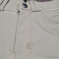 JUNIORS Euroseat Breeches *gc, rubs, pills, snags, undone seams, discolored/stained seat & legs
