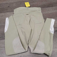 JUNIORS Euroseat Breeches *gc, rubs, pills, snags, undone seams, discolored/stained seat & legs
