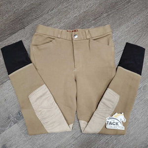 BOYS Hvy Cotton Breeches *gc, knee hole, knee puckers, mnr faded, seam puckeres, older?