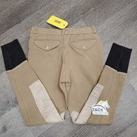 BOYS Hvy Cotton Breeches *gc, knee hole, knee puckers, mnr faded, seam puckeres, older?
