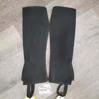 Neoprene Half Chaps *xc/like new, clean, bent ?dented calf elastic