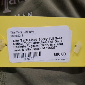 Lined Sticky Full Seat Riding Tight Breeches, Pull On, 2 Pockets *vgc/xc, clean, mnr seat rubs & pills