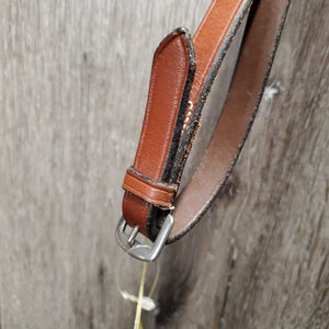 FS Rsd Bridle, Braided Reins *xc, mnr dirt & scraped edges, stiff