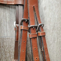 FS Rsd Bridle, Braided Reins *xc, mnr dirt & scraped edges, stiff