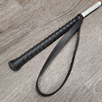 Sparkley Horse Head Riding Crop - Whip, ribbon wrapped, handle *gc, frayed, peeling horse head, mnr rubs, stains, & dust
