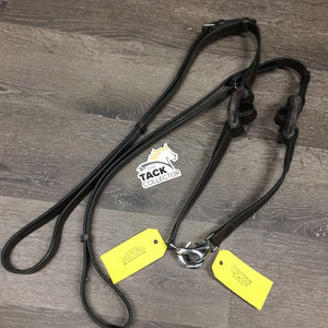 Pr Leather Donut Side Reins *vgc, dry, stiff, dirty, film/discolored