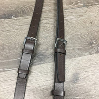 Pr Leather Donut Side Reins *vgc, dry, stiff, dirty, film/discolored
