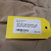 Euro Seat Breeches *vgc, mnr rubs, pills & seam puckers, stained seat & legs
