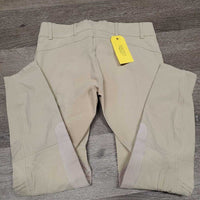 Euro Seat Breeches *gc, discolored/stained seat & legs, knee rubs & pills, seam puckers
