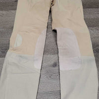 Euro Seat Breeches *gc, discolored/stained seat & legs, knee rubs & pills, seam puckers
