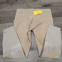 Euro Seat Breeches *gc, discolored/stained seat & legs, knee rubs & pills, seam puckers
