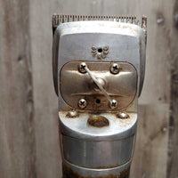 Single Speed Body Clippers, cord *gc, v.rusty, broken teeth *WORKS, SOUND GOOD, replaced cord, older, gunky eges
