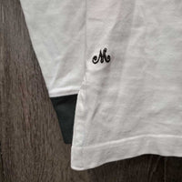 LS Hvy Cotton Polo Shirt, 1/4 Zip Up *xc, mnr hair, seam puckers
