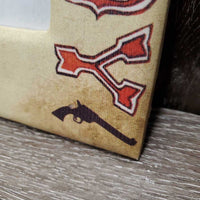 Padded Picture Frame, "Cowboy" *gc, edge rubs, mnr stains, older?