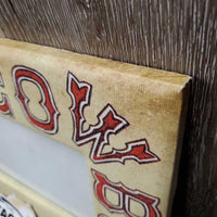 Padded Picture Frame, "Cowboy" *gc, edge rubs, mnr stains, older?