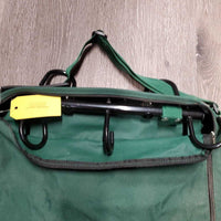 Hanging Halter/Bridle Bag, 3 inner hooks, Shoulder Strap *gc, mnr dirt/dust, older, scratches, scrapes
