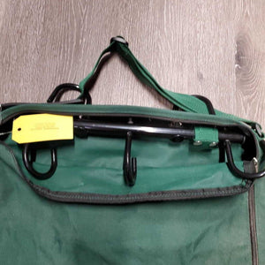 Hanging Halter/Bridle Bag, 3 inner hooks, Shoulder Strap *gc, mnr dirt/dust, older, scratches, scrapes
