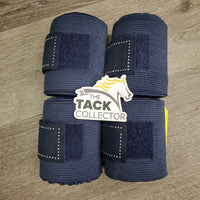 4 Stretchy Exercise & Polo Fleece Leg Wraps, bling *gc/vgc, clean, missing bling, mnr faded, hair & rubs/snags
