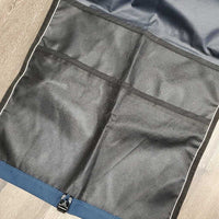 Hvy Cordura Leg Wraps & Quilt Hanging Bandage Stall Bag, Mesh Pockets "Los Suenos Equestrian" *vgc/xc, clean, mnr dirt?stains