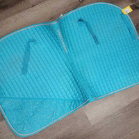 Quilt Saddle Pad 1x Piping, bling *gc, pills, mnr hair, stains, mnr snags, missing bling
