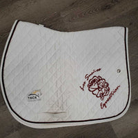 Quilt Jumper Saddle Pad *gc, embroidered, stains, mnr hair, pills
