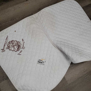 Quilt Jumper Saddle Pad *gc, embroidered, stains, mnr hair, pills