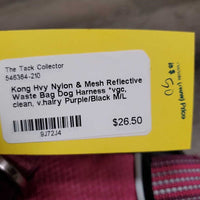 Hvy Nylon & Mesh Reflective Waste Bag Dog Harness *vgc, clean, v.hairy
