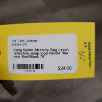 Nylon Stretchy Dog Leash, reflective, snap loop handle *like new
