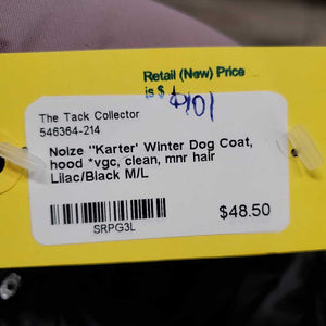 "Karter' Winter Dog Coat, hood *vgc, clean, mnr hair