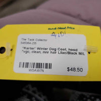 "Karter' Winter Dog Coat, hood *vgc, clean, mnr hair
