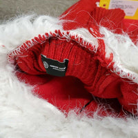 Knit Dog Sweater "Ho Ho Ho", Santa Beard Collar *vgc, clumpy, mnr hair